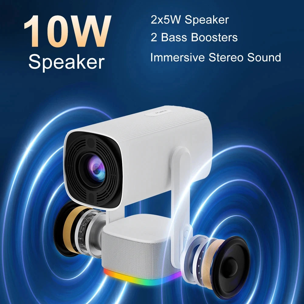 K2 Projector Android 11.0 2.4/5G Wifi 6 BT 5.2 Native 720P Support 4K Home Cinema Portable Outdoor Smart Mini Projector