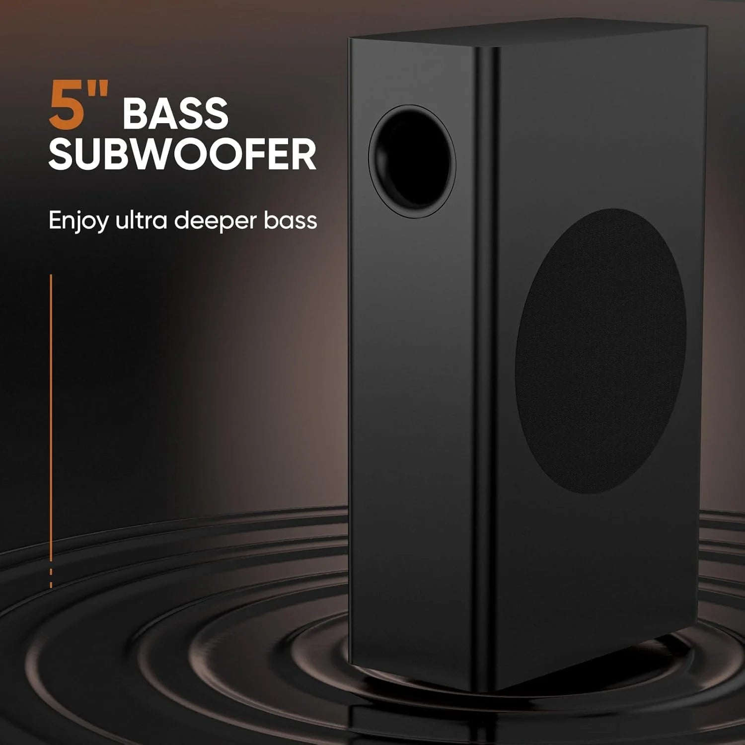 Sound Bars for TV with Subwoofer,2.1Ch Soundbar for Tv,Pc,Gaming, Surround Sound System for TV with Bluetooth/Optical/Aux Connection,17 Inch, Wall Mountable