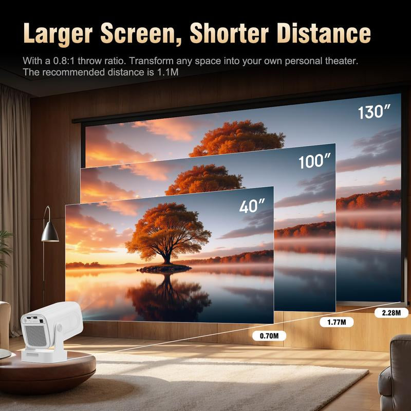 [US Warehouse] Magcubic Auto Focus HY310 Projector 330ANSI 4K Videosource Supported Native 1080P BT5.4 WIFI6 Airmouse Android 11 Built-In Speaker Allwinner H713 180° Flexible 130"Screen 60Hz Reflash Home Cinema Mini Portable Projector