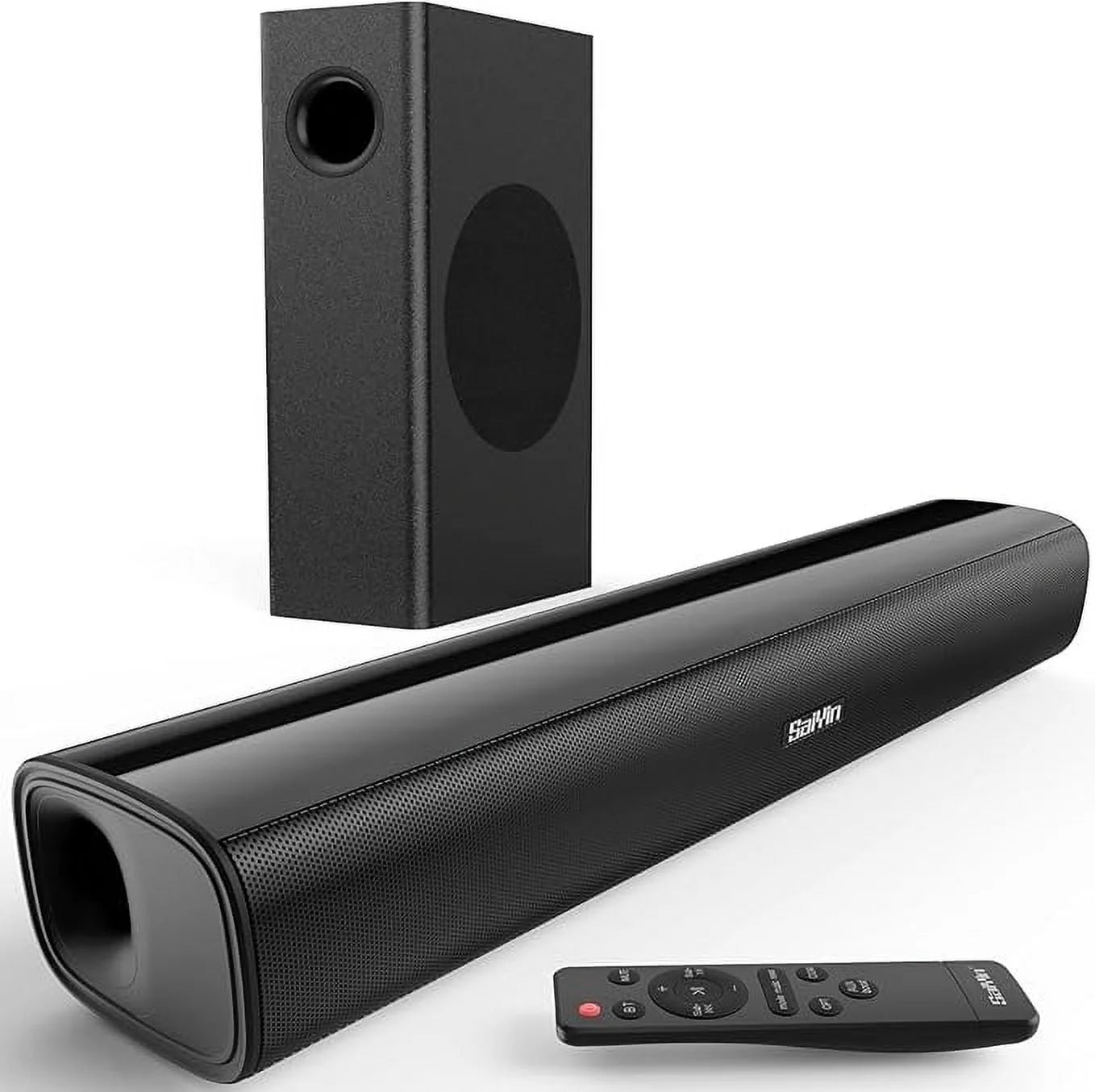 Sound Bars for TV with Subwoofer,2.1Ch Soundbar for Tv,Pc,Gaming, Surround Sound System for TV with Bluetooth/Optical/Aux Connection,17 Inch, Wall Mountable