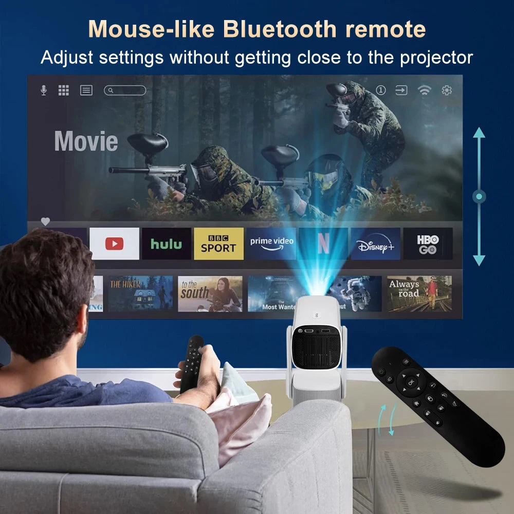 K2 Projector Android 11.0 2.4/5G Wifi 6 BT 5.2 Native 720P Support 4K Home Cinema Portable Outdoor Smart Mini Projector